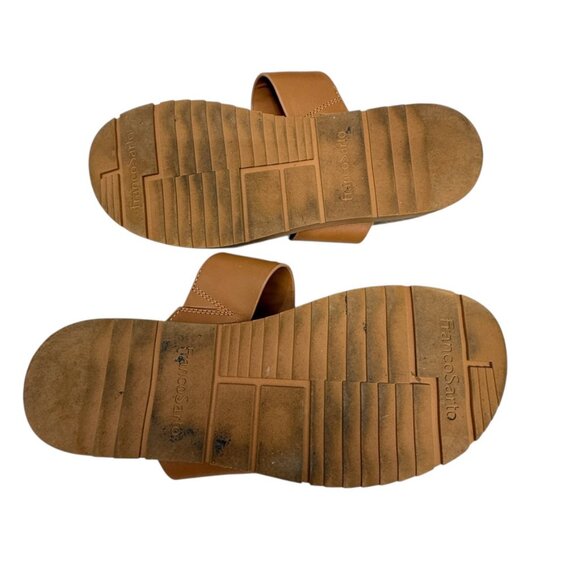 Franco Sarto Brielle Leather T Strap Women's Wedge Sandal Size 9 - Picture 9 of 10